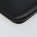LOUIS VUITTON Epi Agenda Geode Travel Case Black M63872 LV Auth 144841-16