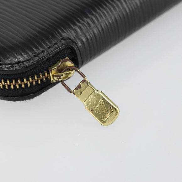 LOUIS VUITTON Epi Agenda Geode Travel Case Black M63872 LV Auth 144841