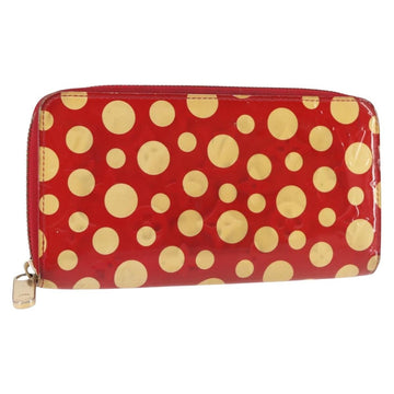 LOUIS VUITTON Monogram Vernis Yayoi Kusama Wallet Rouge M91572 LV Auth 144843