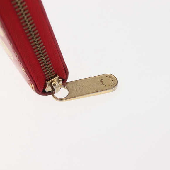 LOUIS VUITTON Monogram Vernis Yayoi Kusama Wallet Rouge M91572 LV Auth 144843