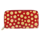 LOUIS VUITTON Monogram Vernis Yayoi Kusama Wallet Rouge M91572 LV Auth 144843-13