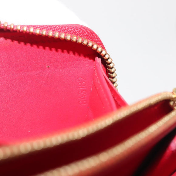 LOUIS VUITTON Monogram Vernis Yayoi Kusama Wallet Rouge M91572 LV Auth 144843