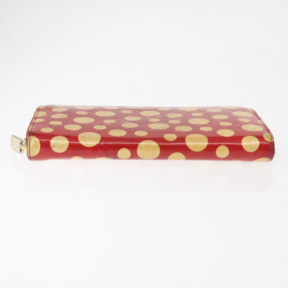 LOUIS VUITTON Monogram Vernis Yayoi Kusama Wallet Rouge M91572 LV Auth 144843