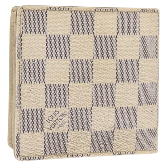 LOUIS VUITTON Damier Azur Porte Feuille Marco Bifold Wallet N60018 Auth 144844