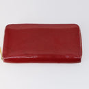 LOUIS VUITTON Monogram Vernis Mat Wallet 3Set Red Beige black LV Auth 144846-16