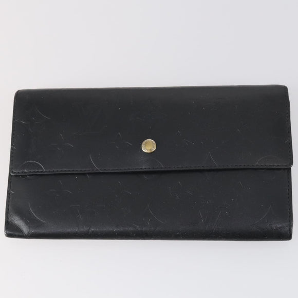 LOUIS VUITTON Monogram Vernis Mat Wallet 3Set Red Beige black LV Auth 144846