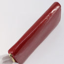 LOUIS VUITTON Monogram Vernis Mat Wallet 3Set Red Beige black LV Auth 144846-20