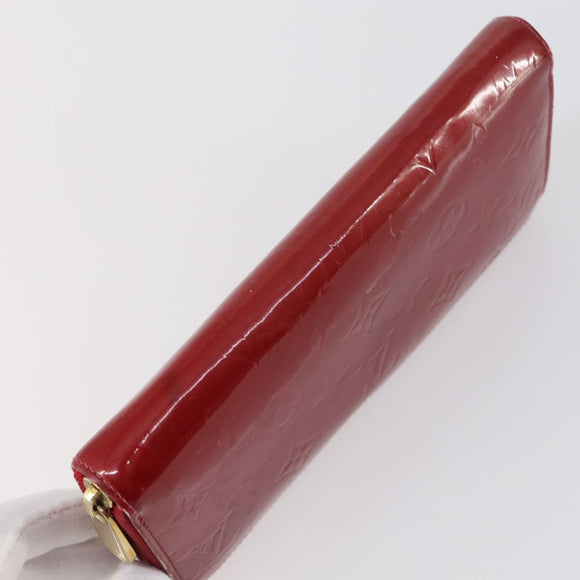 LOUIS VUITTON Monogram Vernis Mat Wallet 3Set Red Beige black LV Auth 144846