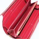 LOUIS VUITTON Monogram Vernis Mat Wallet 3Set Red Beige black LV Auth 144846-22