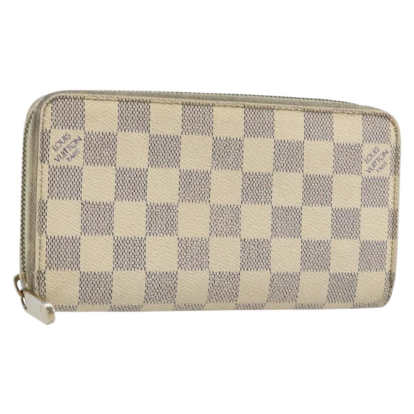 LOUIS VUITTON Damier Azur Zippy Wallet Long Wallet N60019 LV Auth 144850