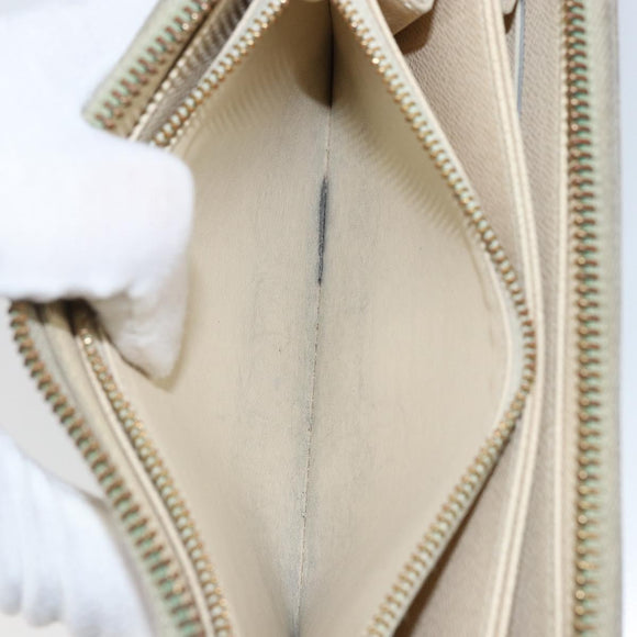 LOUIS VUITTON Damier Azur Zippy Wallet Long Wallet N60019 LV Auth 144850