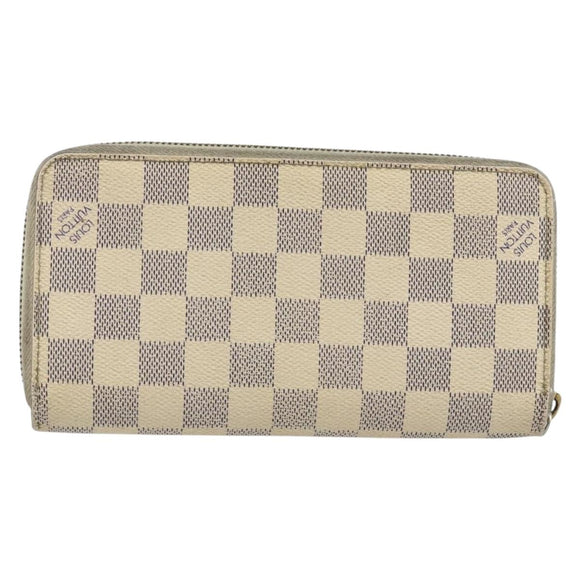 LOUIS VUITTON Damier Azur Zippy Wallet Long Wallet N60019 LV Auth 144850