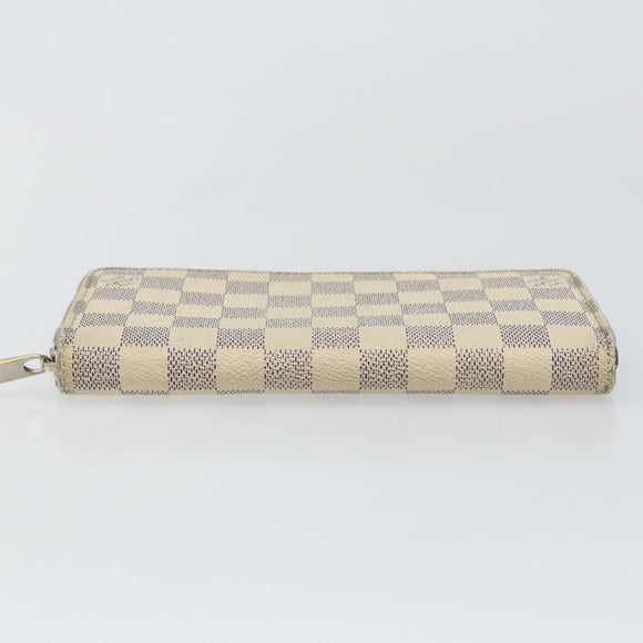 LOUIS VUITTON Damier Azur Zippy Wallet Long Wallet N60019 LV Auth 144850