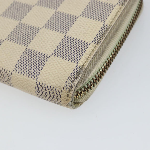 LOUIS VUITTON Damier Azur Zippy Wallet Long Wallet N60019 LV Auth 144850