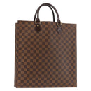 LOUIS VUITTON Damier Ebene Sac Plat Hand Bag N51140 LV Auth 144863-1