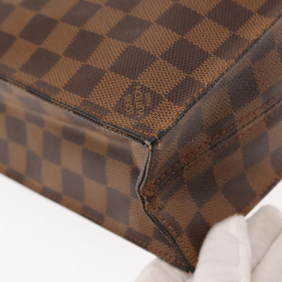 LOUIS VUITTON Damier Ebene Sac Plat Hand Bag N51140 LV Auth 144863