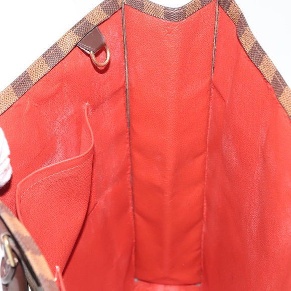 LOUIS VUITTON Damier Ebene Sac Plat Hand Bag N51140 LV Auth 144863