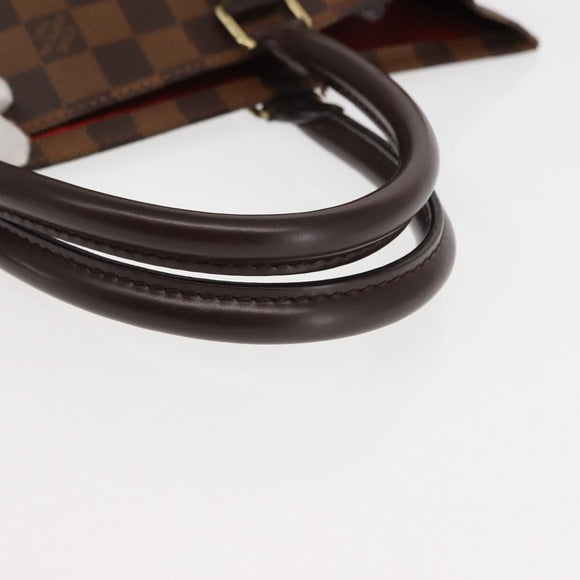 LOUIS VUITTON Damier Ebene Sac Plat Hand Bag N51140 LV Auth 144863