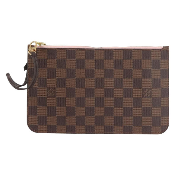 LOUIS VUITTON Damier Ebene Neverfull MM Pouch LV Auth 144865