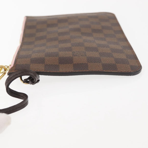 LOUIS VUITTON Damier Ebene Neverfull MM Pouch LV Auth 144865