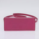 CELINE Hand Bag Leather 2way Pink Gold Auth 144871-5