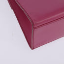 CELINE Hand Bag Leather 2way Pink Gold Auth 144871-16