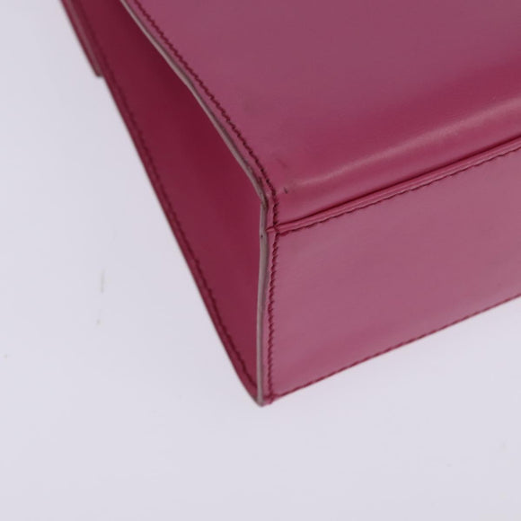 CELINE Hand Bag Leather 2way Pink Gold Auth 144871