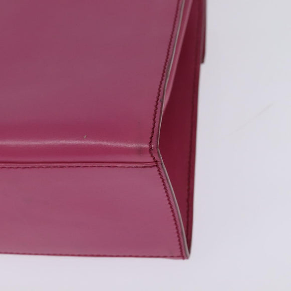 CELINE Hand Bag Leather 2way Pink Gold Auth 144871