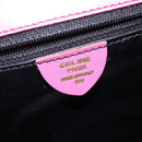 CELINE Hand Bag Leather 2way Pink Gold Auth 144871-12