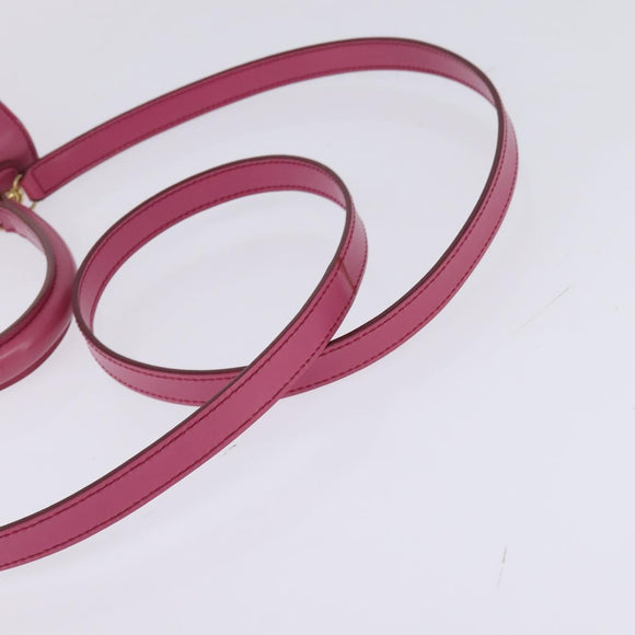 CELINE Hand Bag Leather 2way Pink Gold Auth 144871