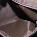 Christian Dior Trotter Canvas Shoulder Bag Brown Silver Auth 144872-22