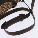 Christian Dior Trotter Canvas Shoulder Bag Brown Silver Auth 144872-7