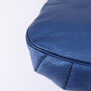 GUCCI Bamboo Shoulder Bag Leather Blue 0525040 347101 Auth 144873-15