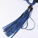 GUCCI Bamboo Shoulder Bag Leather Blue 0525040 347101 Auth 144873-10