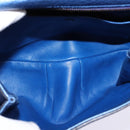 GUCCI Bamboo Shoulder Bag Leather Blue 0525040 347101 Auth 144873-11