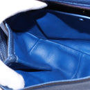 GUCCI Bamboo Shoulder Bag Leather Blue 0525040 347101 Auth 144873-20