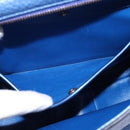 GUCCI Bamboo Shoulder Bag Leather Blue 0525040 347101 Auth 144873-21