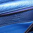 GUCCI Bamboo Shoulder Bag Leather Blue 0525040 347101 Auth 144873-12