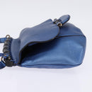 GUCCI Bamboo Shoulder Bag Leather Blue 0525040 347101 Auth 144873-3