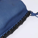 GUCCI Bamboo Shoulder Bag Leather Blue 0525040 347101 Auth 144873-6