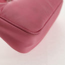 PRADA Shoulder Bag Nylon Pink Silver Auth 144876M-18
