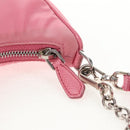 PRADA Shoulder Bag Nylon Pink Silver Auth 144876M-21