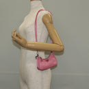 PRADA Shoulder Bag Nylon Pink Silver Auth 144876M-25