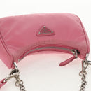 PRADA Shoulder Bag Nylon Pink Silver Auth 144876M-6