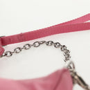 PRADA Shoulder Bag Nylon Pink Silver Auth 144876M-14