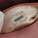 CHANEL Matelasse Camellia Chain Shoulder Bag Leather Pink Gold CC Auth 144882V-24