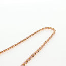 CHANEL Matelasse Camellia Chain Shoulder Bag Leather Pink Gold CC Auth 144882V-8