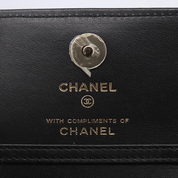 CHANEL Matelasse Checkered Flag Chain Shoulder Pouch Nylon Gold CC Auth 144883A
