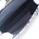 CHANEL Matelasse Checkered Flag Chain Shoulder Pouch Nylon Gold CC Auth 144883A-10