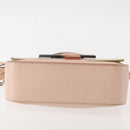 FENDI Trevaget Shoulder Bag Leather 2way Pink Silver Auth 144887-11